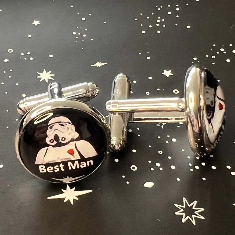 Star Wars, Best Man, Storm Trooper, Cufflinks - Picture 6 of 9